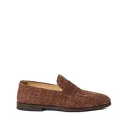 [Brunello Cucinelli] Brunello Cucinelli Interwoven Loafers 40 IT BROWN