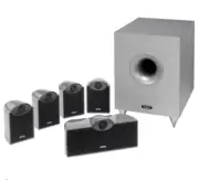 Tannoy SFX 5.1 surround sound speaker system 4 satellites 1 center 1 subwoofer.