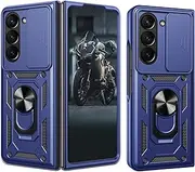[Ysnzaq] Case for Samsung Galaxy Z Fold6 6.7" Case with Slide Camera Protection Cover, Military Grade Hard PC Heavy Duty Rugged Heavy Duty Shockproof Case for Samsung Galaxy Z Fold 6. SLJ Blue