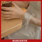 簡約仿真花手工手腕花 花童手花圈 新娘飾品 韓係 伴娘手腕花 婚禮用品手腕花結婚新娘伴娘花蕾絲山茶飄帶編法式森係手環