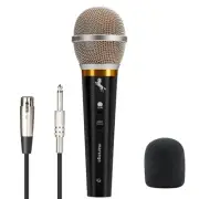 Handheld Dynamic Microphone for Karaoke Singing, Wired XLR Microphone with On...