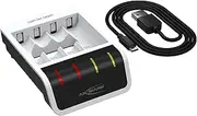 ANSMANN Comfort Smart AA & AAA Battery Charger for NiMH NiCd Rechargeable Batteries | Quick Charging with Rapid Capacity Testing |Incl 1m USB Cable