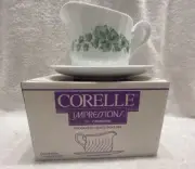 CORELLE IMPRESSIONS CALLAWAY GRAVY BOAT SET - BY CORNING NEW
