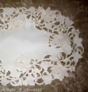 Enchantment Lace Doily Runner 53" Rose Cream Flower