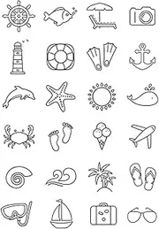 Semi-Permanent Tattoo,Rudder Camera Crab Slippers Coconut Tree,Tree Tattoos,Resilience,Water-Resistant,Lasts 1-2 Weeks,Real Tattoo Look,18 x 11 cm