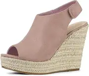 [Allegra K] Women's Espadrille Platform Heeled Wedges Sandals