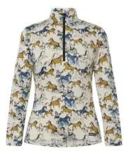 Summer Ride Ice Fil® Long Sleeve Equestrian Shirt - Flaxen Roam Free