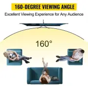 90 Inch Portable Projector Screen with Stand 4K HD 16 9 Home Theater Display