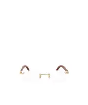 Rectangular rimless glasses 53 White