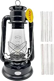 Light of Mine | Dietz #80 Blizzard Oil Burning Lantern| Kerosene Oil Lamp | Camping Lantern with 6 Pack of 7/8" Wick Strips (Black)