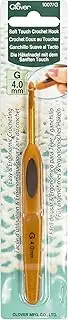 Clover Soft Touch Crochet Hook: 4.00mm, Multicolor
