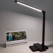 USB LED Desk Lamp Light Eye Protection Mobile phone Wireless Charger Charging Port Study Room Office DC 5V 5 Stop Brightness Adjustment