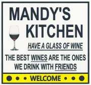 Funny Refrigerator Magnets-Best Wines ones Drink with Friends -Mandy's Kitchen