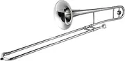 Silver Trumpet Alto Trombone Brass Bb Tone B Flat Wind nstrument with Cupronickel Mouthpiece Cleaning Stick Silver