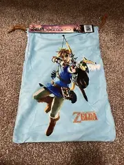 Nintendo Legend of Zelda Breath of the Wild Cinch Sack 12” Wide X 18” Long