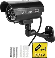 Flash LED Dummy Camera, Fake CCTV Surveillance Monitor, Simulation Camera with Flashing LED Light for Outdoor Indoor