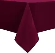DWCN Rectangle Tablecloth - Waterproof & Wrinkle Resistant Washable Fabric Table Cloth for Dining, Party and Outdoor Use,137 x 203cm,Burgundy