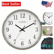 12-Inch Atomic Analog Wall Clock - Modern Design for Easy Timekeeping