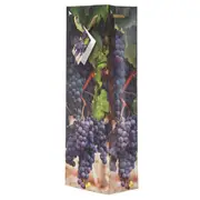 12pc Winex Grapes Carry Gift Wine Bottle Bag 210gsm Paper 12x36cm Storage