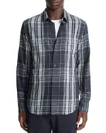 Vince Plaid Shirt Jacket