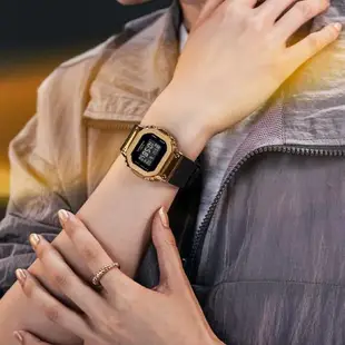 CASIO G-SHOCK 經典方框 奢華黑金電子腕錶 GM-S5600GB-1