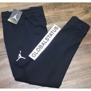 KIDS NIKE JORDAN QUILTED PANEL BLACK WHITE RETRO JOGGER PANTS MEDIUM 953244-023