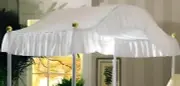 Queen Canopy Bed Top Cover Princess Solid White Fabric for Flat and Arched Types