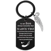 Son Gifts from Mom Dad To My Son Keychain Gifts for Grown Son Birthday Gifts