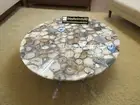 Unique Stone coffee table Custom made Semi Precious & Natural Quartz Stone Arts