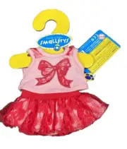 Build A Bear SMALLFRYS BUDDIES DRESS Lace Bow Skirt Set Pink