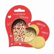 Frolicking Use Xcut, Sizzix Big Shot Machines Etc + Embossers Wood Heart