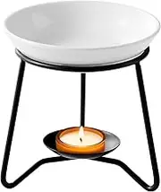 WD&CD Ceramic Tealight Candle Holder Oil Burner, Essential Oil Incense Aroma Diffuser Furnace Home Decoration Romantic Design