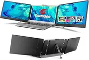 Teamgee Laptop Screen Extender, 14” Full HD Portable Monitor for Laptop with Speakers & Flexible Kickstand, Plug-Play Monitor Extender (13”-17” Diagonal) with Wins/Mac/Dex/Android OS