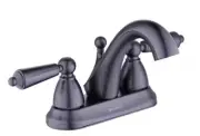 Glacier Bay Teapot 4 in. Centerset Double-Handle Bathroom Faucet in Matte Black