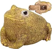 Hidden Key Box Ladybug Spare Keys Hider Outdoor Weatherproof Key Hiders Fake Animal Owl/Frog Safe Key Storage Box Outside Yard Garden Statues Ornament for Garden Outdoor (Frog)