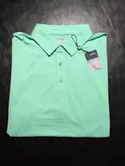 NWT MEN'S AHEAD PERFORMANCE AE33 POLO, SIZE: L, COLOR: SPRIG (M17)
