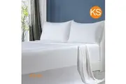 Softouch 100% Natural Premium Bamboo Sheet Sets Pillowcases Flat Fitted Sheet All Size White