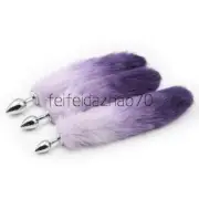 Fur Fox Tail Plugs Stainles Steel Back Plugs Binding Women Couples Cosplay