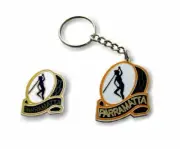 SET OF 2 PARRAMATTA EELS NRL TEAM HERITAGE LOGO PIN BADGE & KEYRING KEY RING