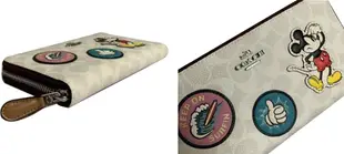COACH 長夾進口防水防刮皮革國際正版保證U型拉鍊包覆型主袋附品證購證塵套提袋等候10-15日 (2.4折)