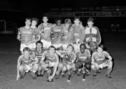 Ipswich Town's youth team line up for a group photo as they celeb - Old Photo
