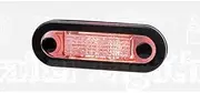 Hella LED 12V/24V Wide Rim Clear Lense Red Light Rectangular Courtesy Step Lamp