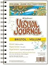 Strathmore 300 Series Visual Bristol Journal, 9"x12" Vellum, Wire Bound, 24 Sheets