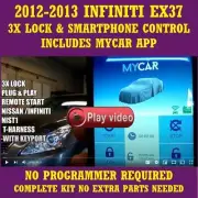 Plug & Play Remote Start Fits 2012 INFINITI EX37 includes MYCAR SMARTPHONE APP
