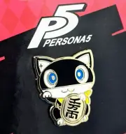 Persona 5 Royal Strikers Lucky Cat Morgana Mona Pin Figure PS4 Switch P5 P5R P5S