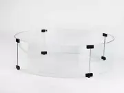EV Fires 23" Round Tempered Glass Wind Guard Flame Shield For Fire Pit Tables