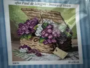 Printed needlepoint tapestry Canvas violets Orchidea 3087 24x30 cm