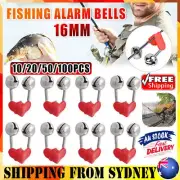 Up To 100PCS Best Bite Clip Fishing Alarm Bells Plastic Ring Double Rod Hot Red