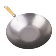 D.Line 30cm Carbon Steel Chinese Wok Induction/Gas Stir Fry Frying Pan w/ Handle