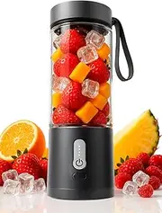 Billord Portable Blender - Personal Blender-for Shakes & Smoothies with 500ml BPA Free Travel Cup and Lid, Durable Stainless Steel Blades for Powerful Blending Performance